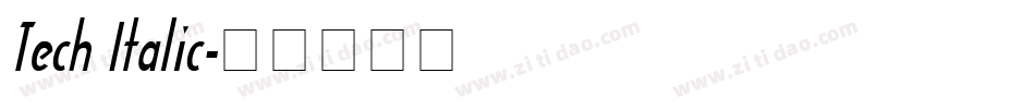 Tech Italic字体转换